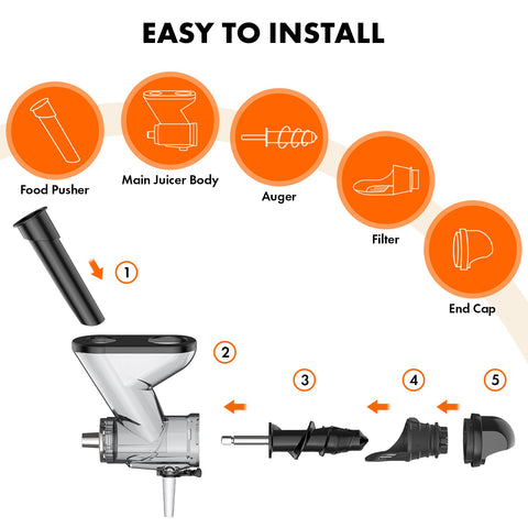GVODE KitchenAid juicer attachment end cap supports secure assembly and leak free operation.