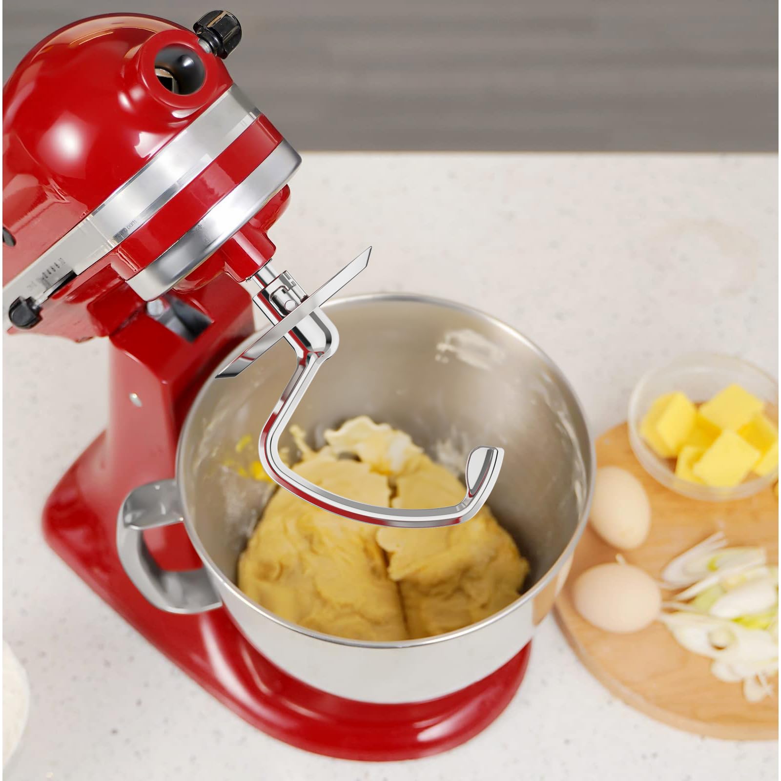 GVODE dough hook for tilt-head KitchenAid, ideal for quick bread and pizza dough
