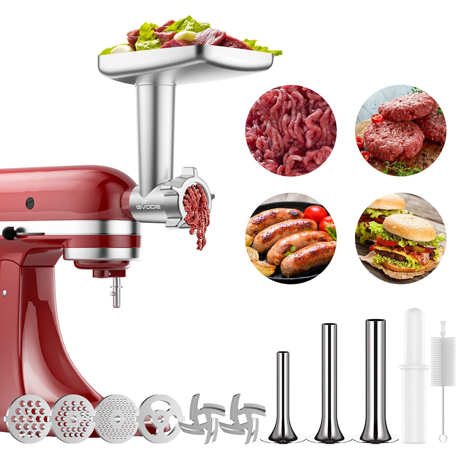 GVODE meat grinder attachment tray for KitchenAid streamlines bulk prep