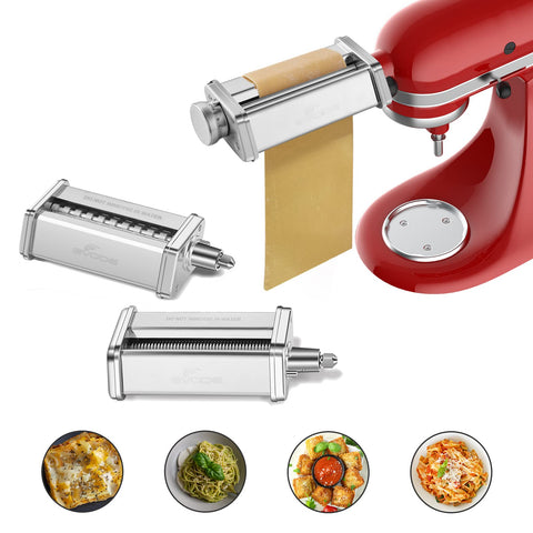 GVODE pasta attachment roller for KitchenAid creating smooth pasta sheets