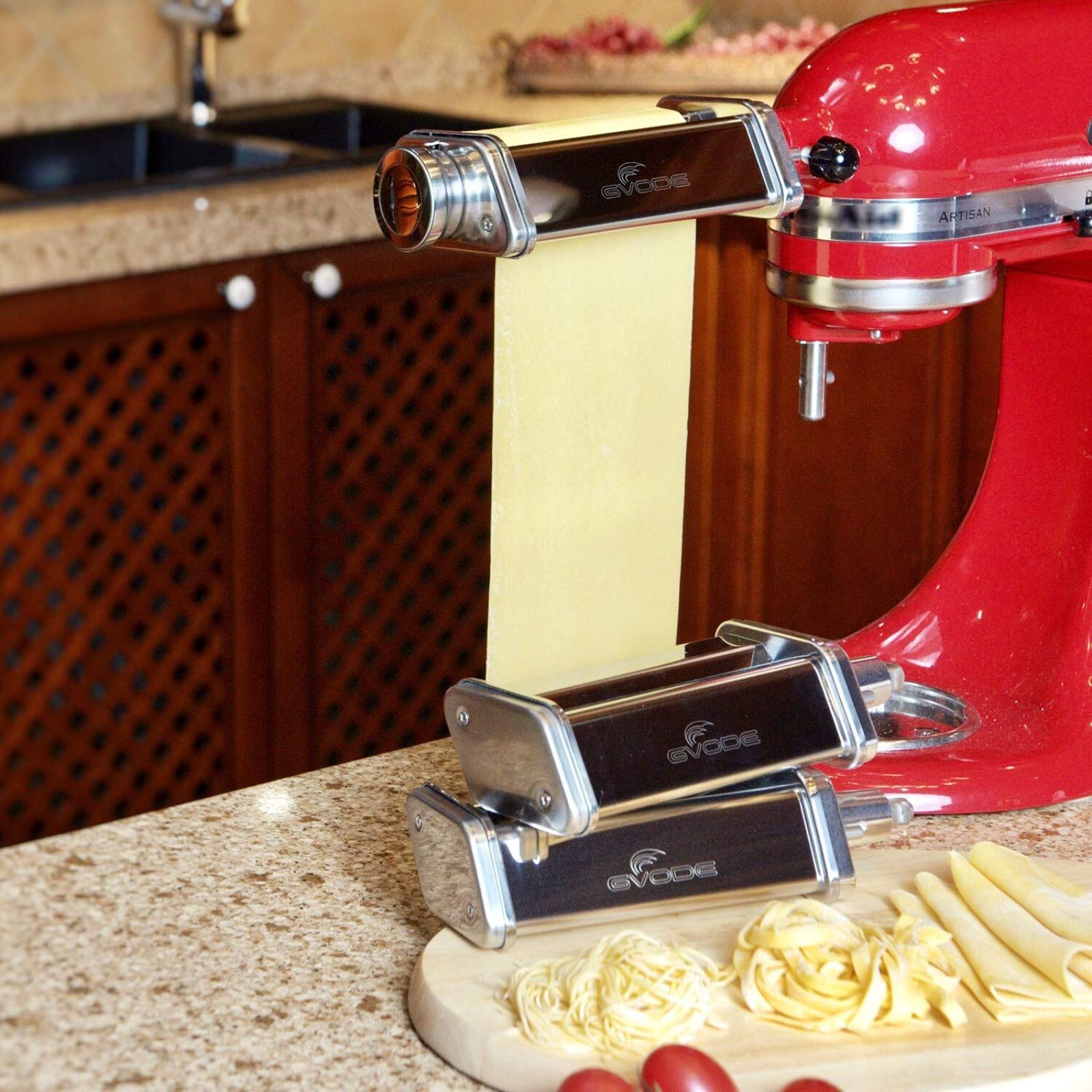 GVODE pasta attachment spaghetti cutter for KitchenAid for thin, consistent strands
