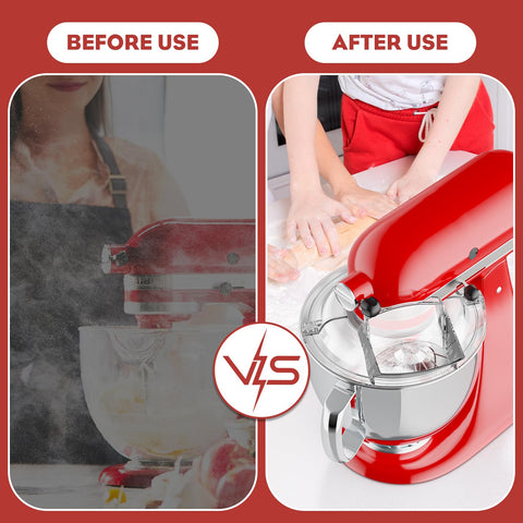 GVODE pouring shield compatible with stainless steel bowls for KitchenAid