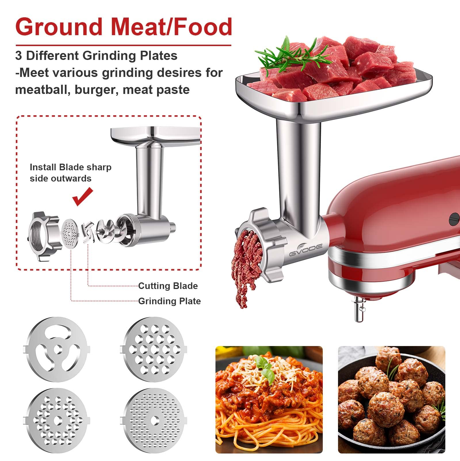 GVODE sausage stuffer tubes trio enable versatile home sausage making.