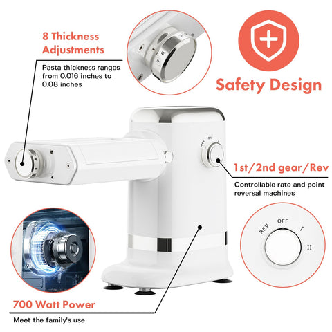 GVODE sheet roller and cutter attachment for spaghetti and fettuccine