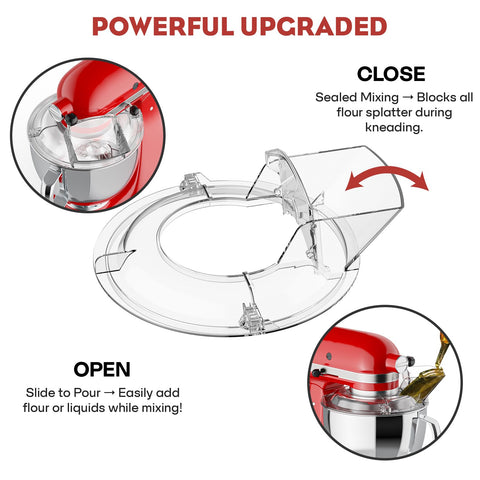 GVODE split-design pouring shield shown detached for compact storage