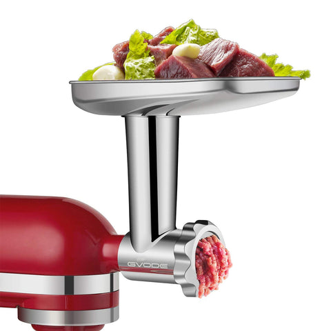 GVODE stainless-steel grinder in use to prepare fresh ingredients.