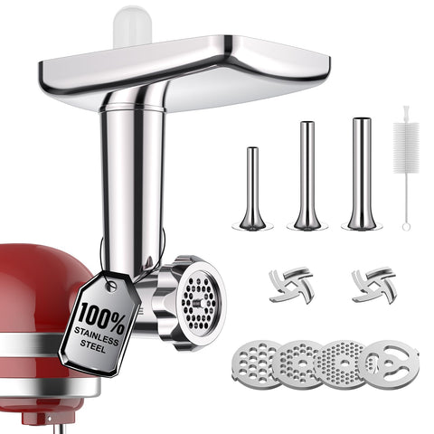 GVODE stainless steel meat grinder attachment for KitchenAid, precise home meat prep