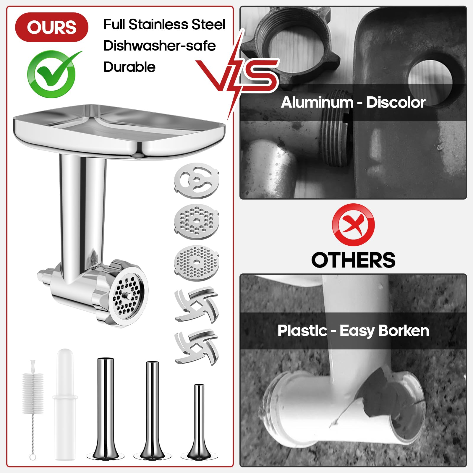 GVODE grinding blades included for precise texture control