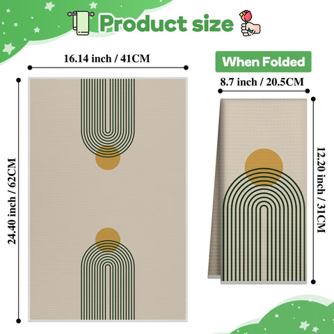 GwhyGifts boho kitchen towel leaf pattern natural charm for counters