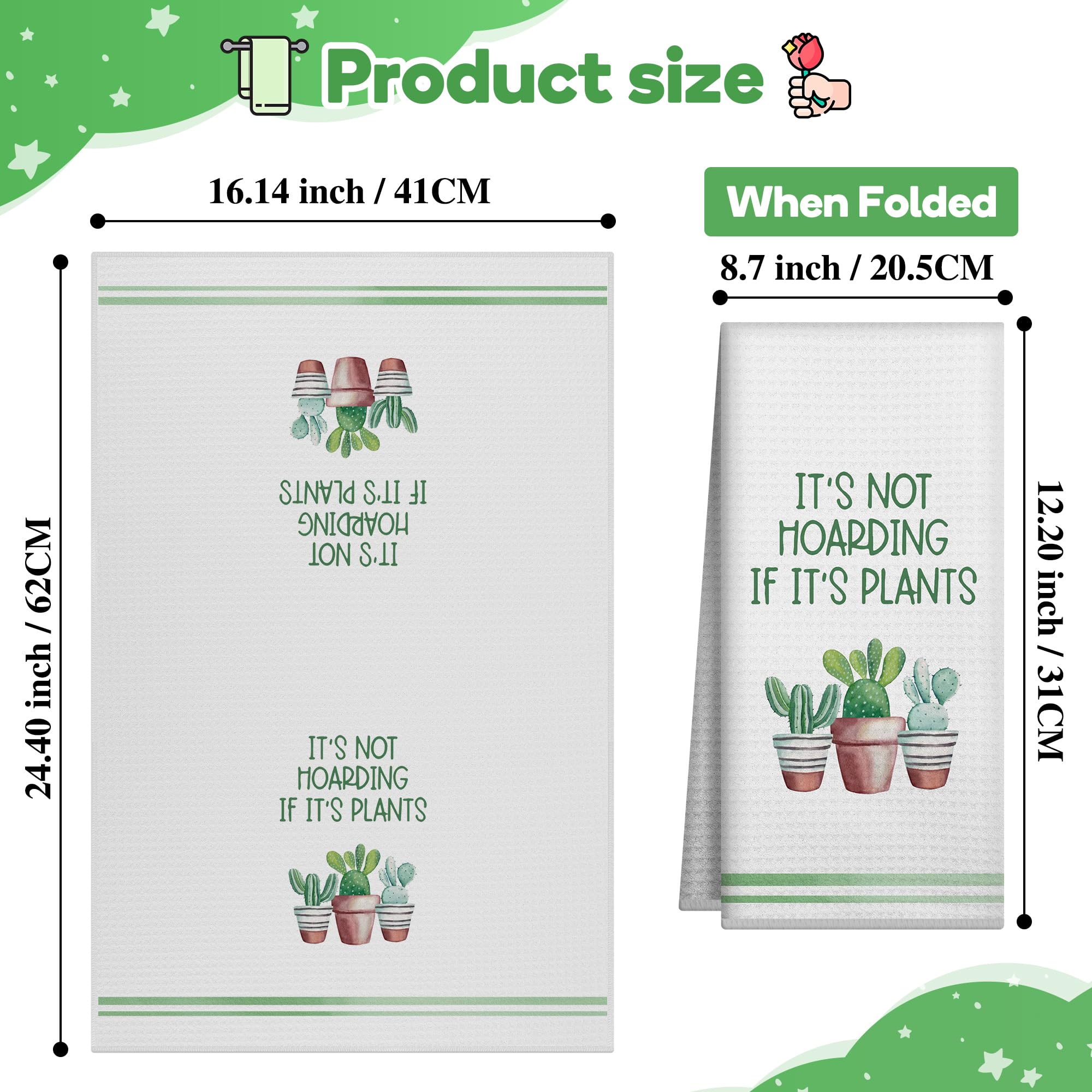 GwhyGifts towels with succulent pattern great for plant-themed home gifts