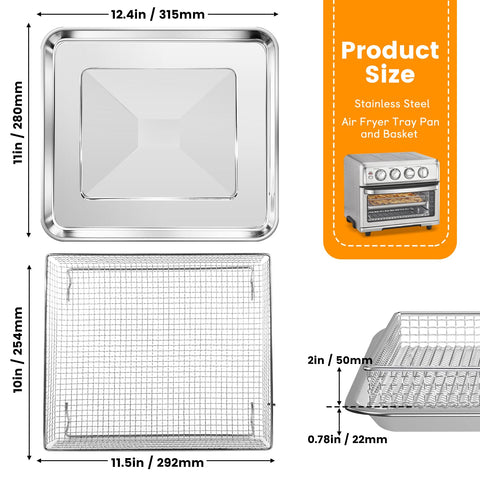 GWY air fryer basket steel-dishwasher-safe for easy cleanup after cooking crispy veggies