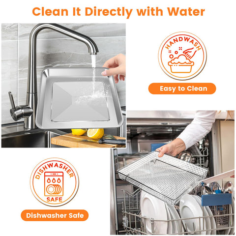 GWY air fryer basket versatile-cooking suitable for wings, fries, vegetables