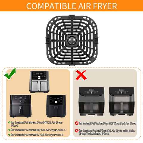 GWY air fryer rubber bumpers; protect surfaces and ensure stable tray placement.