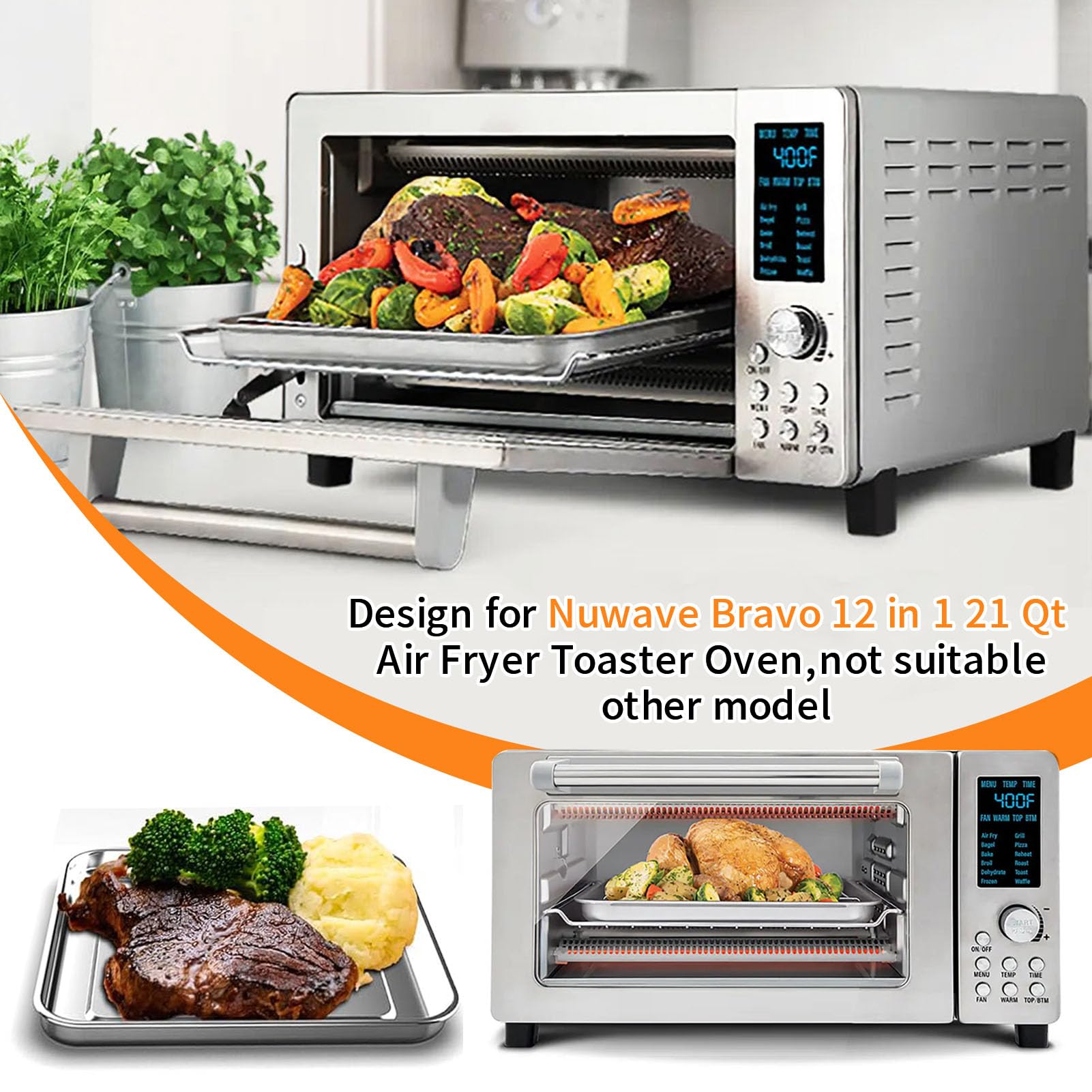 GWY replacement rack for Nuwave Bravo 12in supports even airflow.