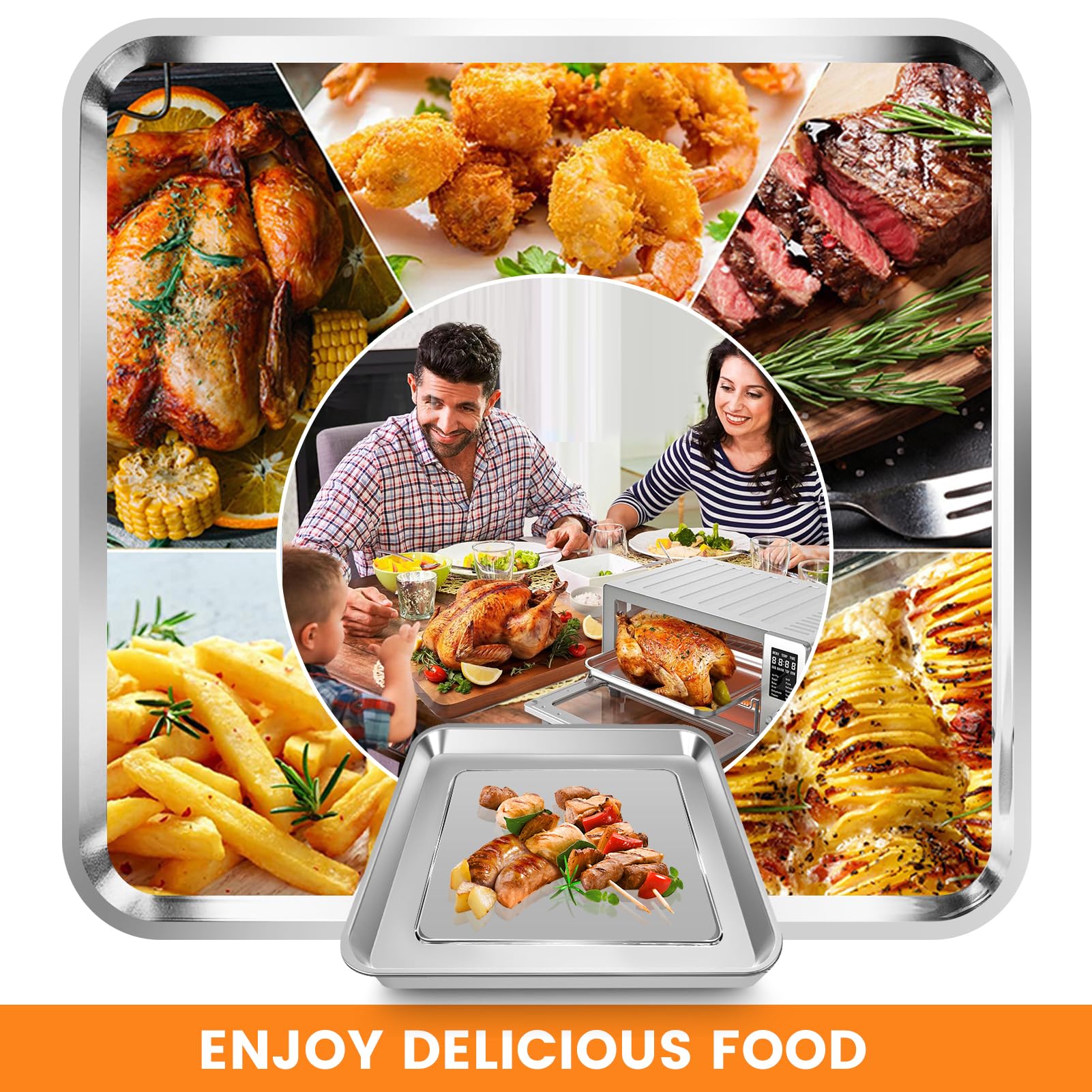 GWY stainless steel grill pan for Nuwave Bravo 12in ensures long-lasting performance.