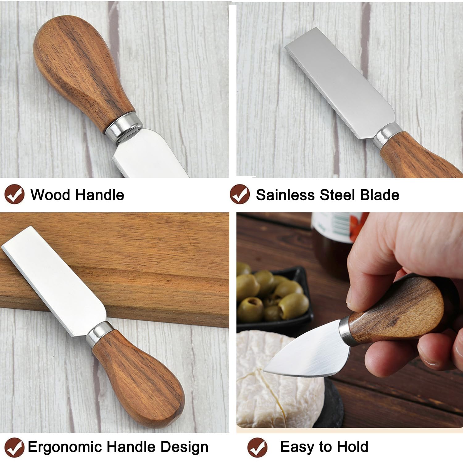 GXIQYL long cheese knife for precise cuts of firm cheeses