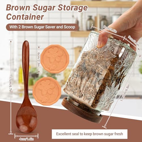 Gxiufen brown-sugar savers leaf-shaped keep sugar soft with seal.