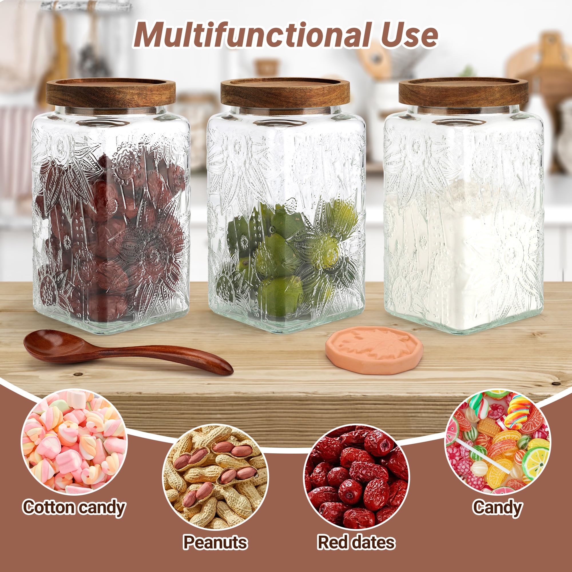 Gxiufen multiuse storage jar for tea, coffee, nuts, snacks.