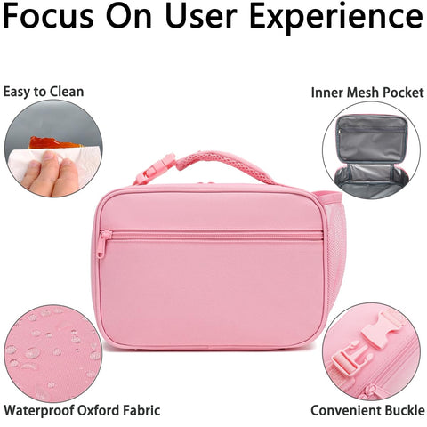 GYEUKHAM lunch box with mesh side pocket for water bottle.