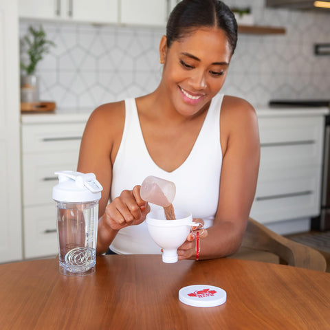 Gym Rats BPA-free plastic funnel built for durable gym use