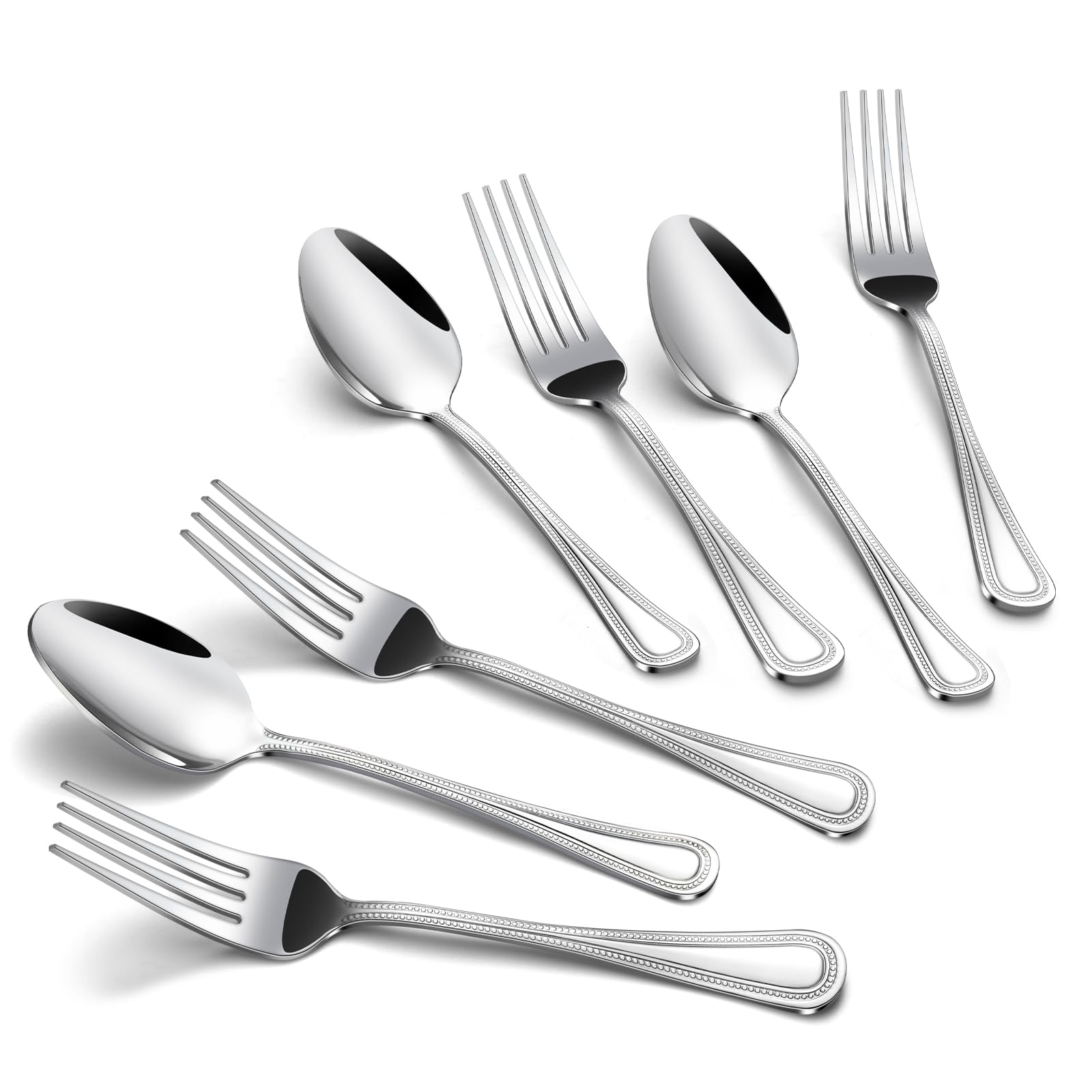 Gymdin 24-piece spoons and forks set with polished finish for durable daily dining.