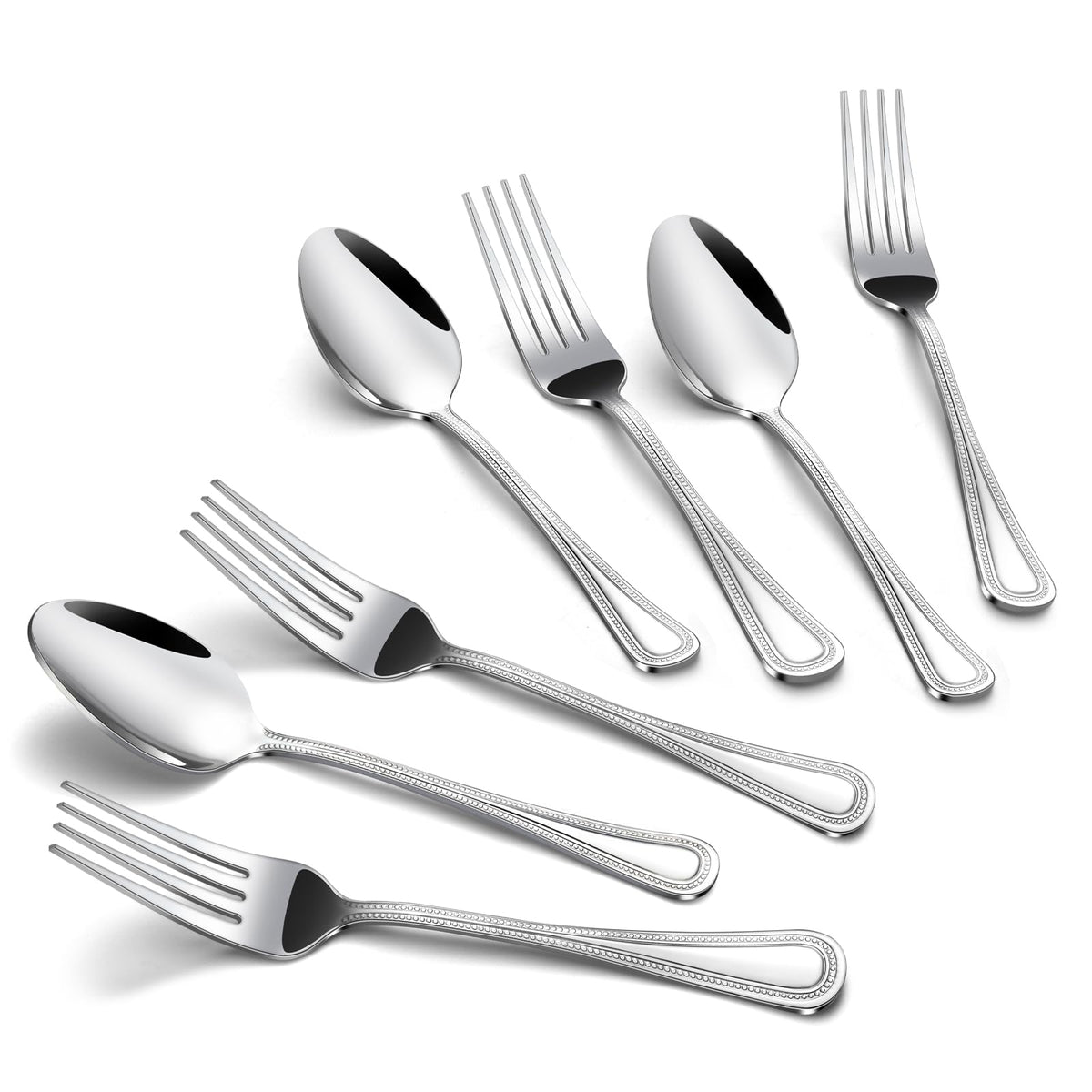 Gymdin 24-piece spoons and forks set with polished finish for durable daily dining.