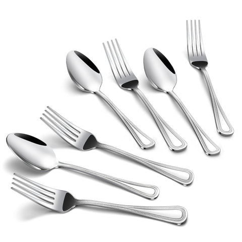 Gymdin 24-piece spoons and forks set with polished finish for durable daily dining.