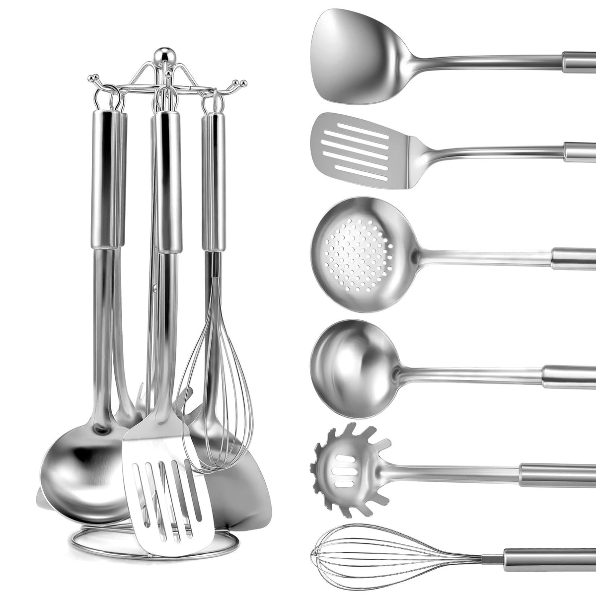 Gymdin 7-piece spatula for smooth flipping and heat resistance.
