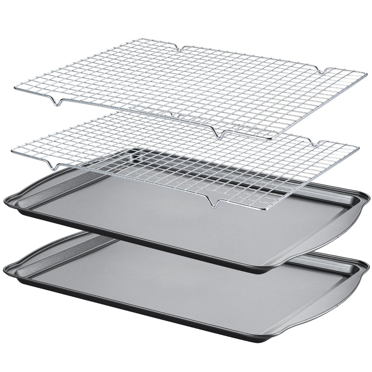 Gymdin baking sheet carbon steel 17x11 front view for even bake performance.