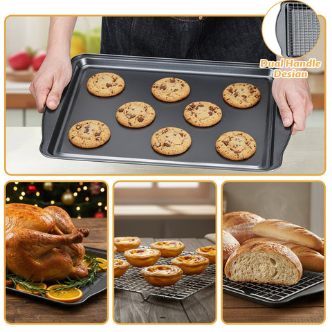 Gymdin grease-draining racks promote crispier textures for wings and roasts.