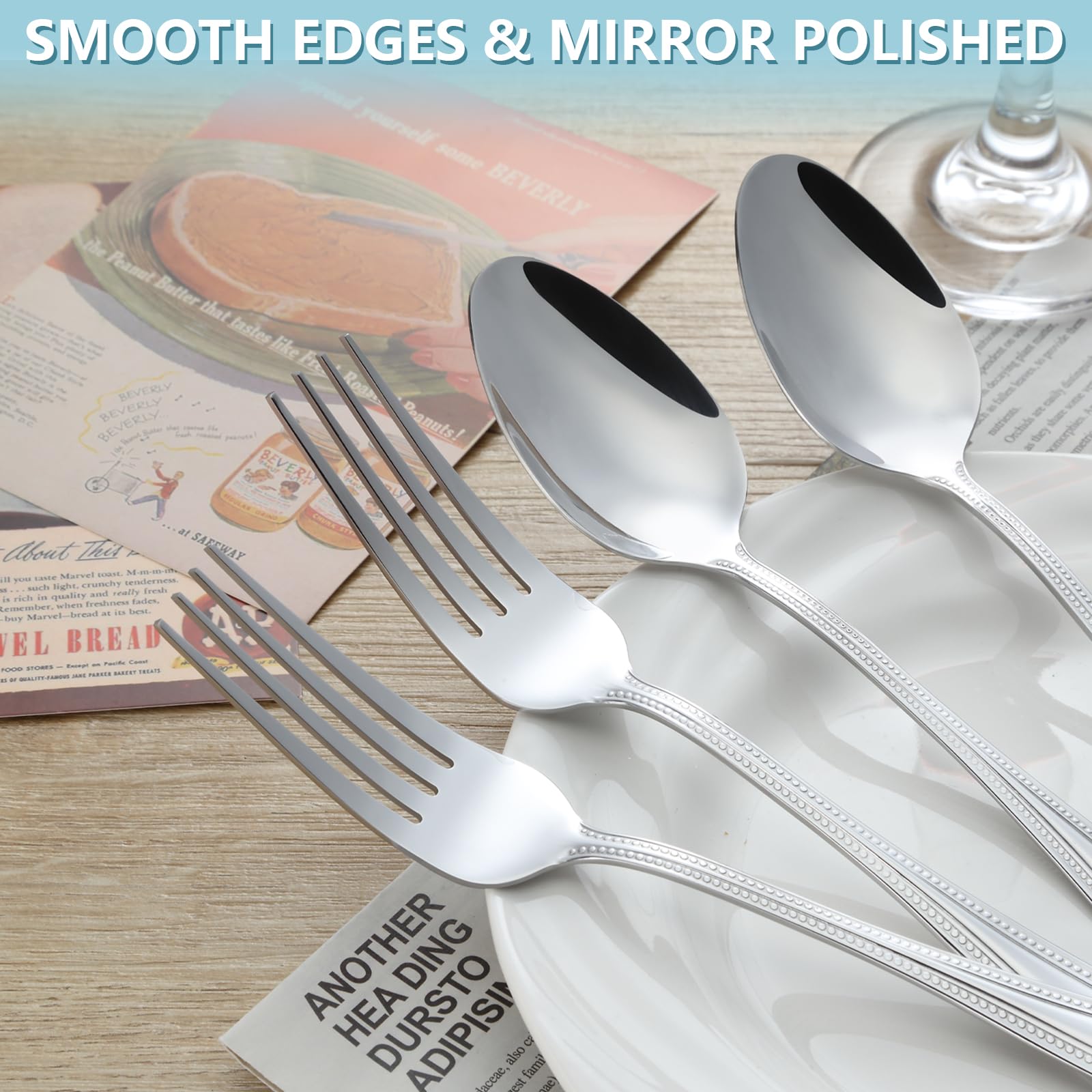 Gymdin mirror-polished finish makes cleanup easy and table sparkle.