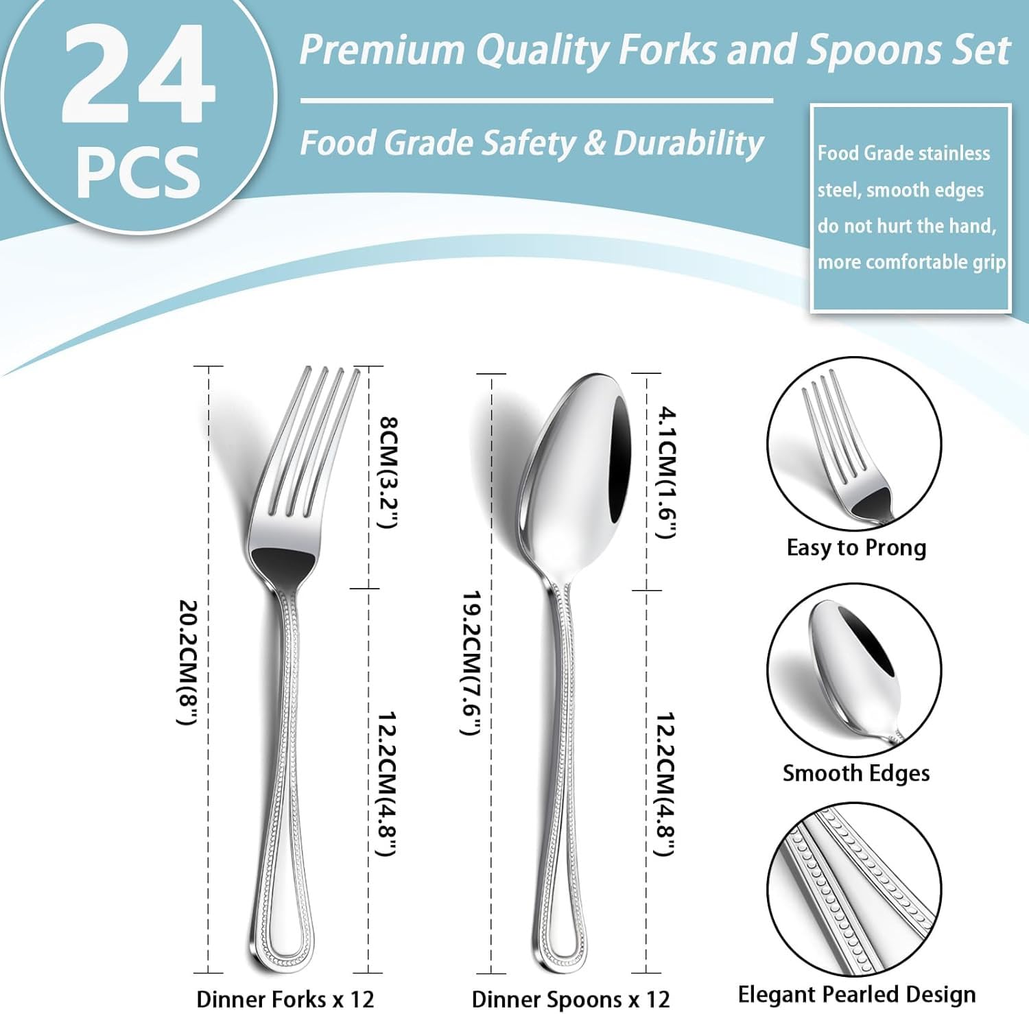 Gymdin pearl dot design handle adds elegant style and comfortable grip.