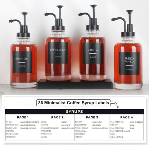 GYOSUGANG 36 labels to categorize flavors and keep bottles tidy