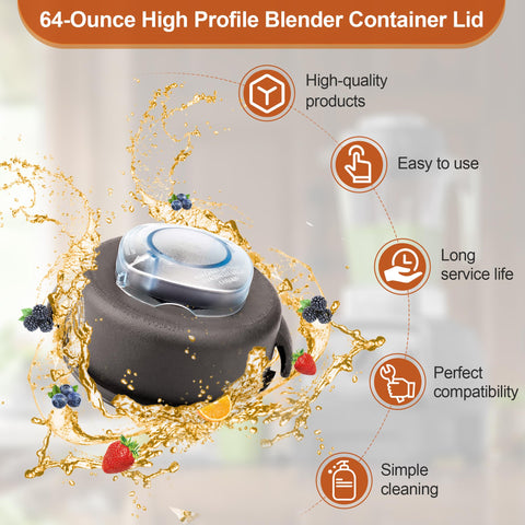 GYPNS blender lid made from durable silicone and polycarbonate for long-lasting performance.