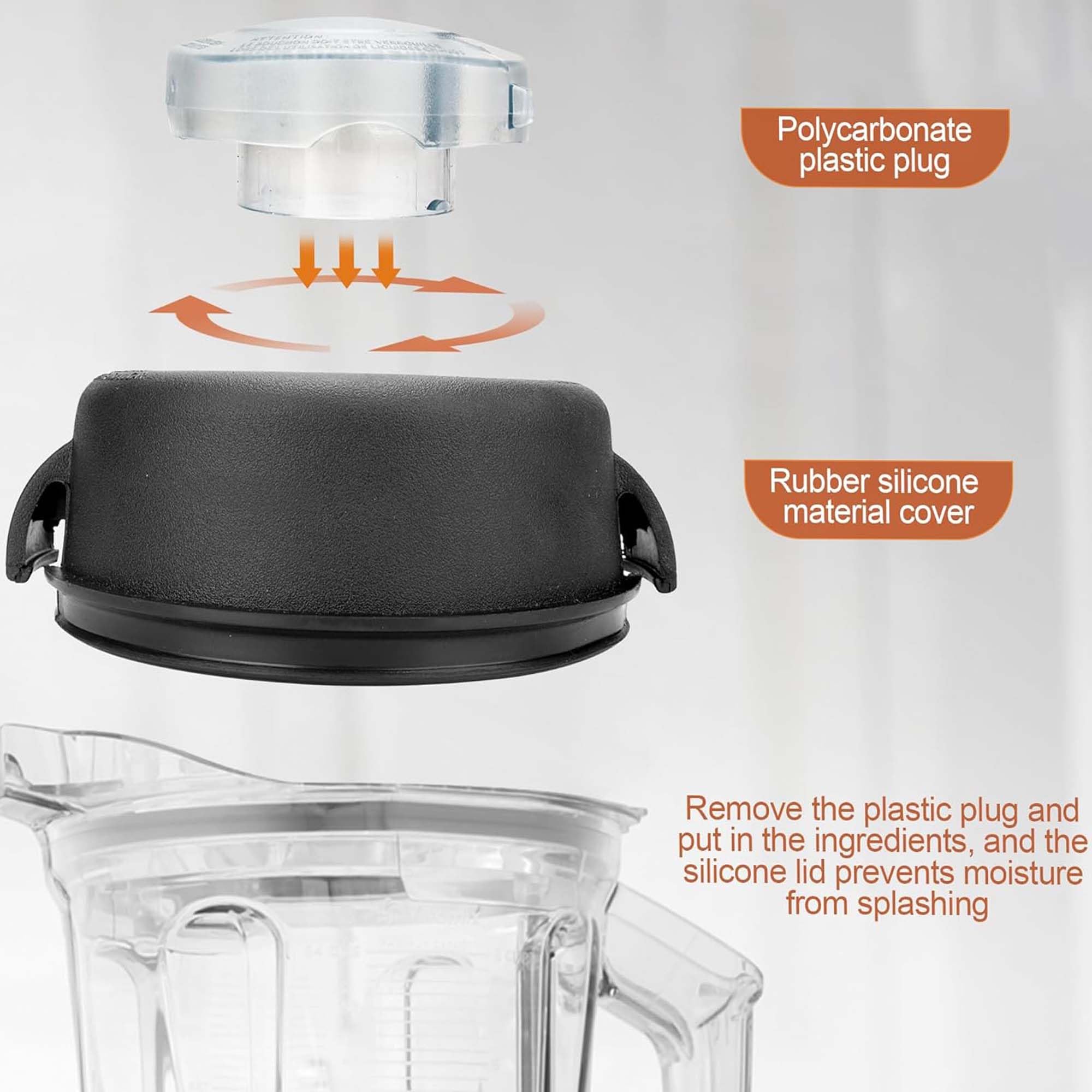 GYPNS blender lid easy to install and clean for everyday use.
