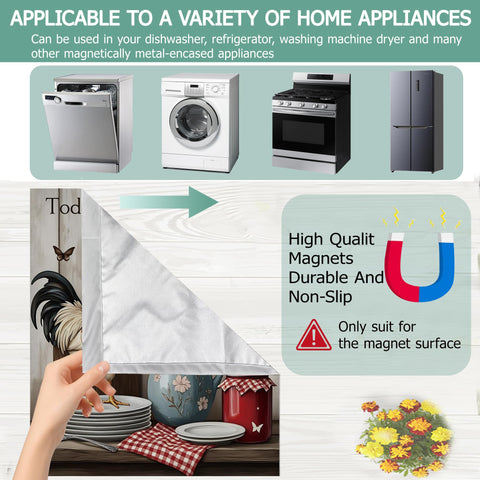 GYYGOO waterproof magnetic dishwasher cover adheres securely to metal surfaces