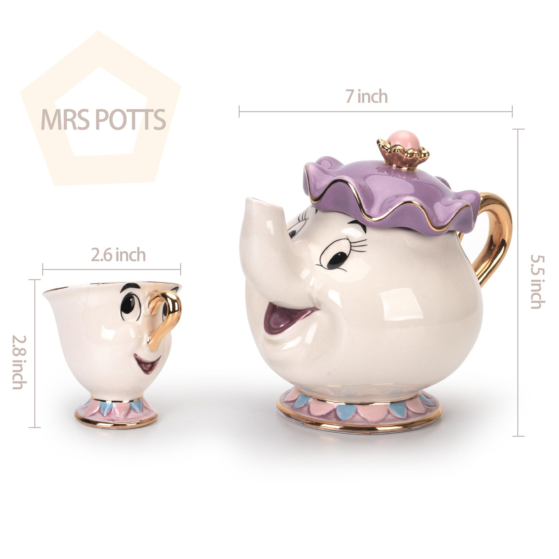 GZHaiTuoSi teapot with extra-wide handle and non-drip spout