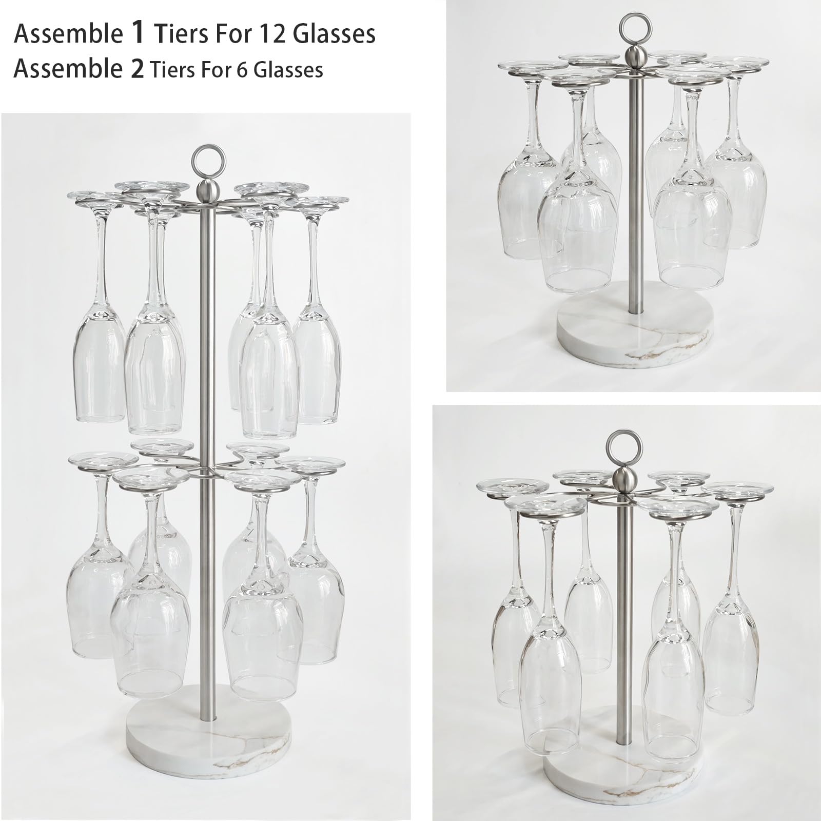 GZILA free-standing design doubles as an elegant champagne tower display.