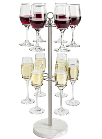 GZILA wine glass tree stand 1-tier demonstrates compact, space-saving organization.