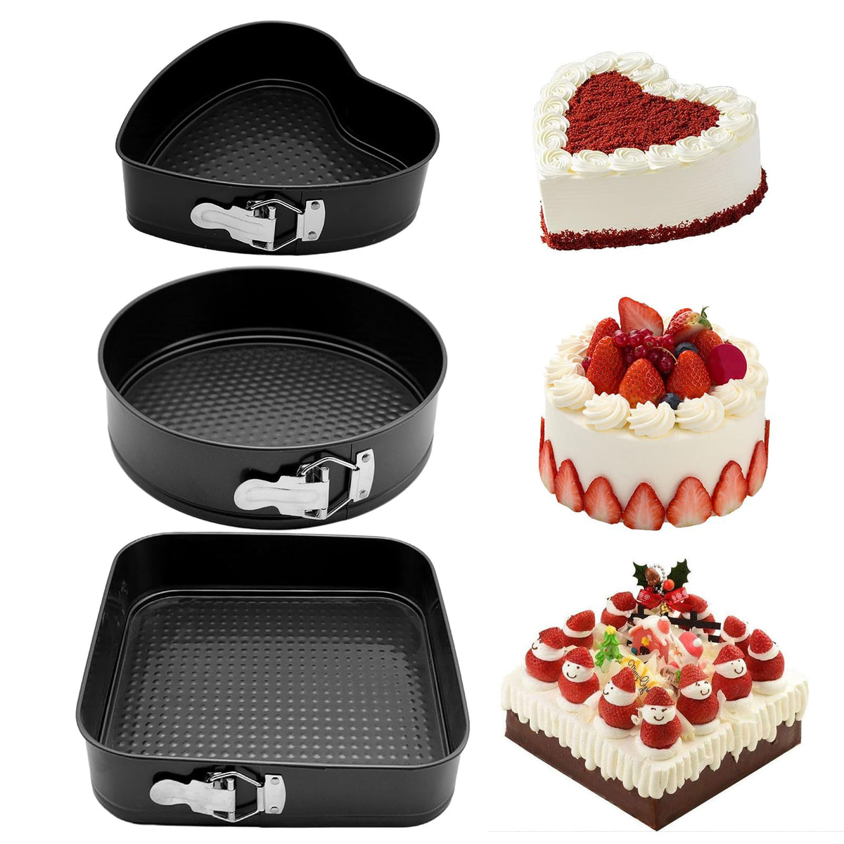 GZMAISULEE heart-shaped 7-inch springform pan for easy cheesecake release.