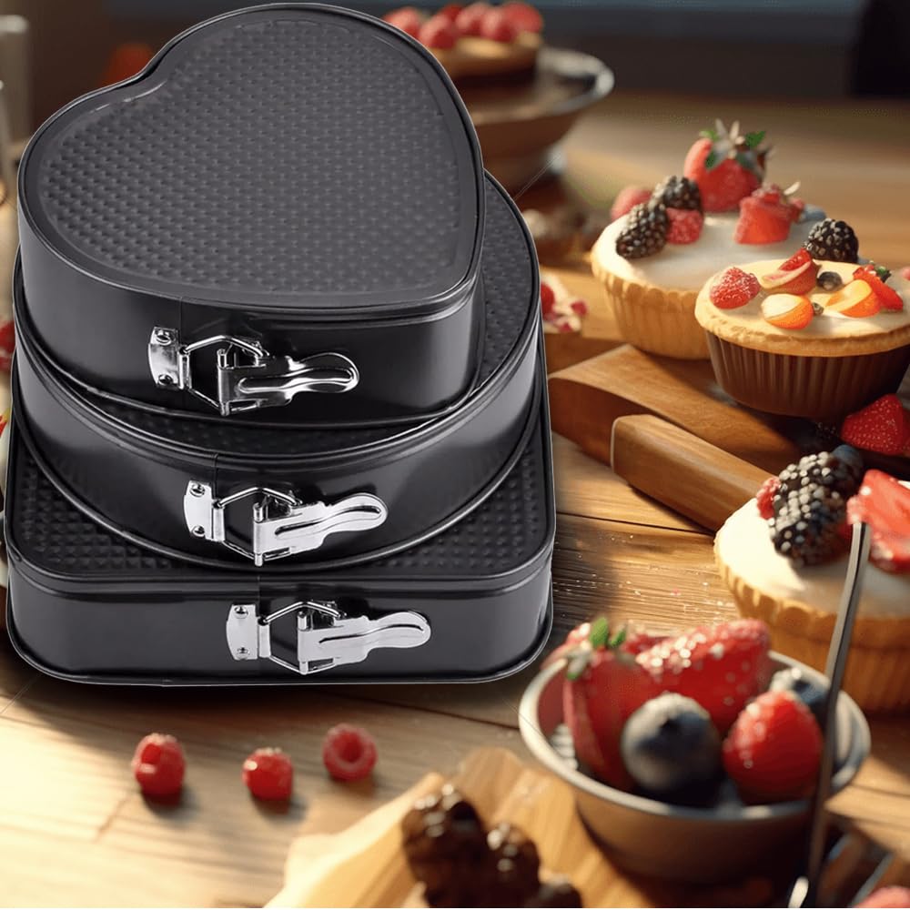 GZMAISULEE set of 3 bakeware for versatile cheesecakes and tortes.