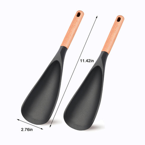 GZXTSKY heat-resistant silicone spoon protects nonstick surfaces