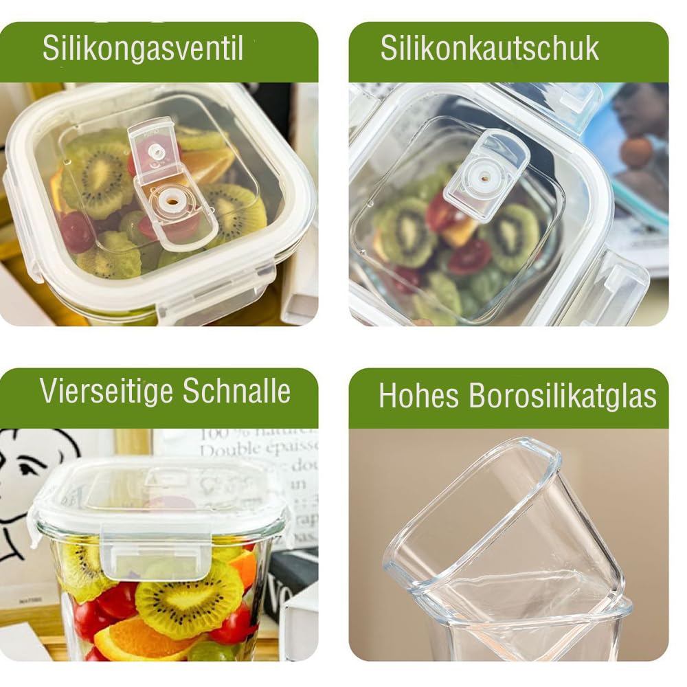 H.JSS WDJS freezer-safe square containers for freezing soups and meals