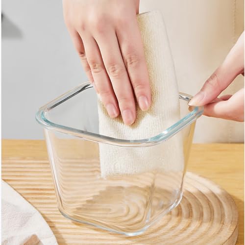 H.JSS WDJS square glass soup container with airtight lids for spill-free fridge storage
