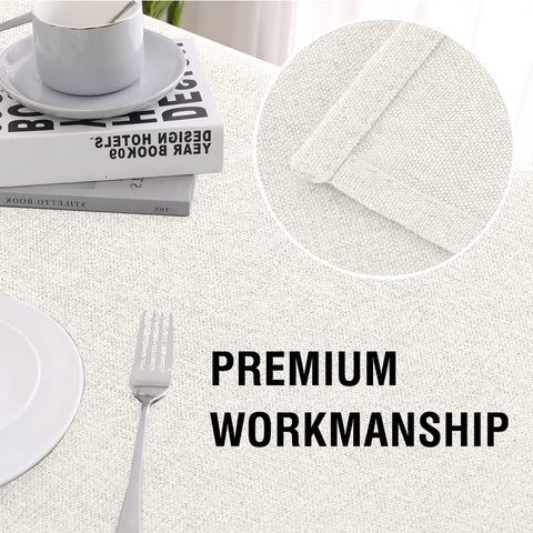 H.VERSAILTEX premium polyester tablecloth for easy care and long-lasting use.