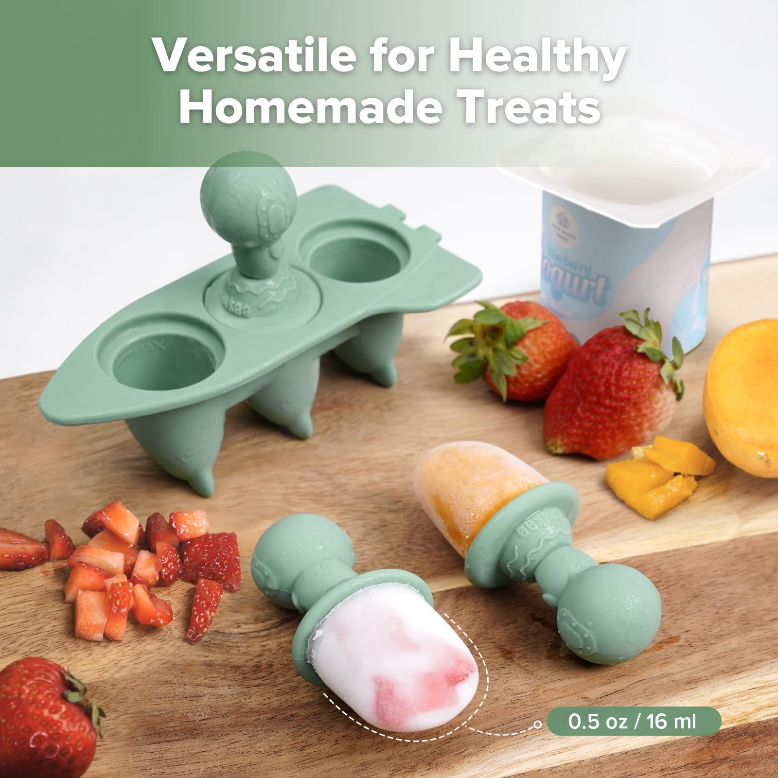 Haakaa Astronaut reusable handle set keeps pops ready for teething time.