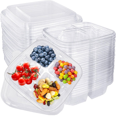 Haawooky bento snack container with four compartments for organized portions.