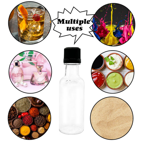 Compact 1.7oz Haawooky bottle with precise dimensions for travel