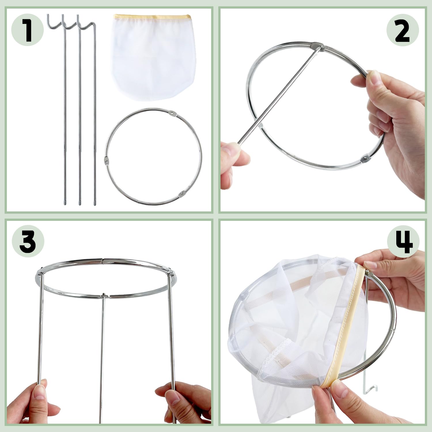 Haawooky reusable strainer bags nylon pack highlighting durable, washable filters
