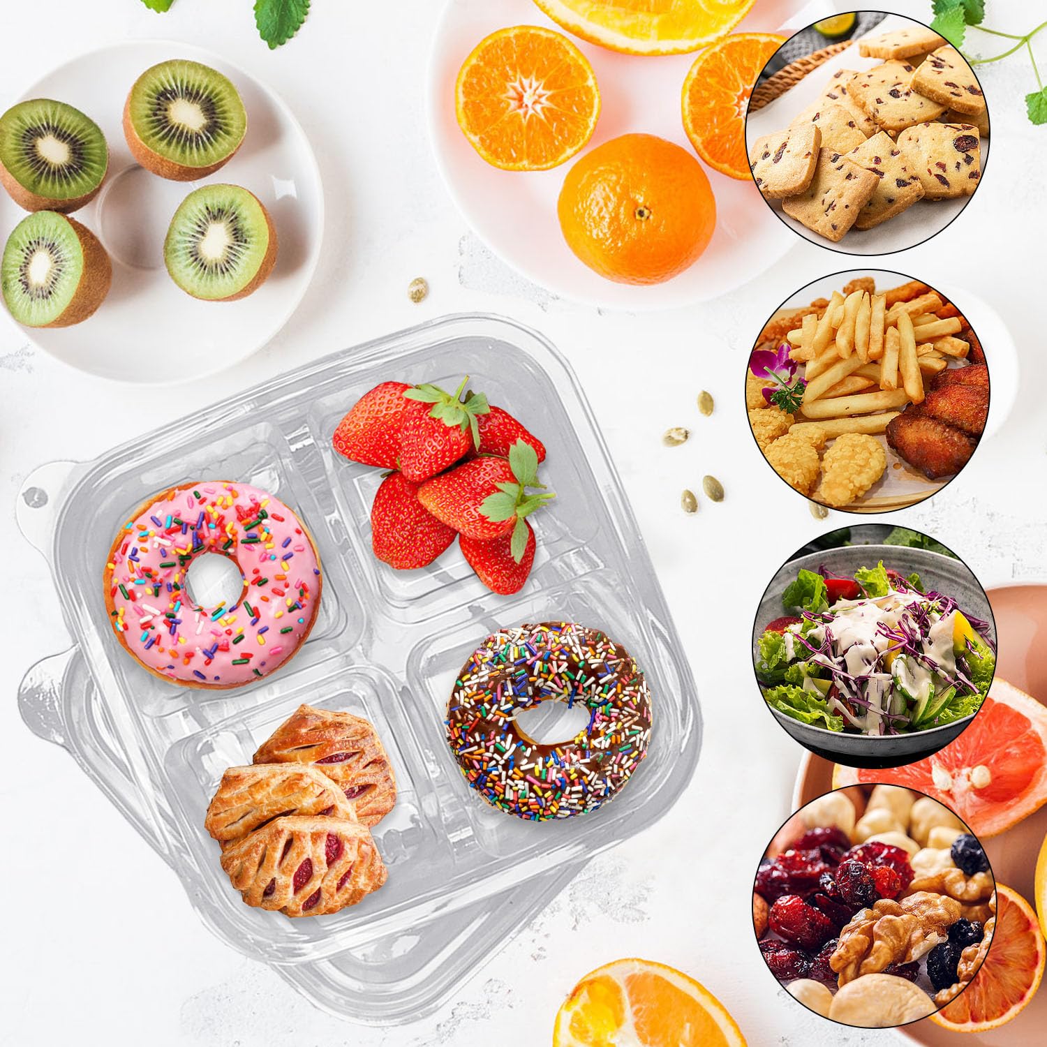 Haawooky snack container stackable design for easy storage.